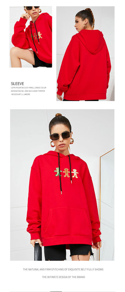 Sudadera Suelta de Manga Larga en Colores Sólidos para Mujer - Image 13