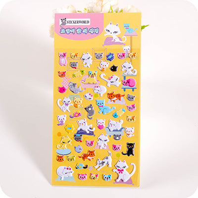 Sheet of colorful puffy alphabet stickers with cute cartoon animals, food, and objects for decoration. - Image 9