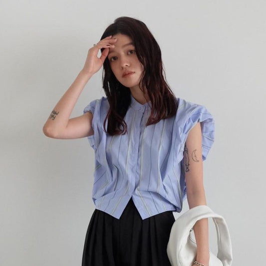 Camisa Retro Old Money Suelta y Cómoda - Estilo Casual Francés