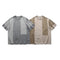 Camiseta Suelta Cuello Redondo con Costuras de Contraste para Hombre