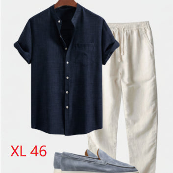 Camisa Slim Fit de Cuello Alto con Impresión Digital 3D para Hombre - Image 23