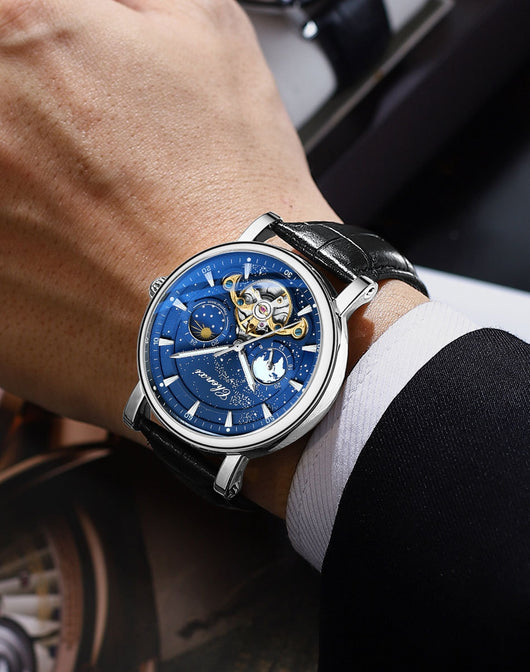 Reloj Mecánico Tourbillon Hueco Fase Lunar Xinghe con Esfera Luminosa - Image 17