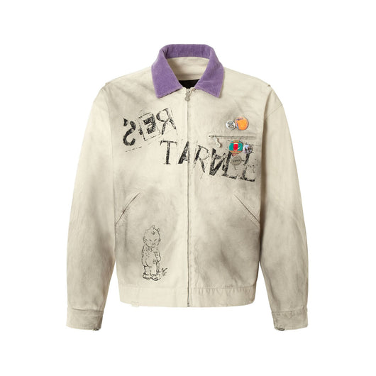 Chaqueta Detroit con Diseño Retro Badge y Teñido Vintage - Image 2