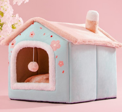 Casa Plegable para Perros y Gatos - Cama Térmica Desmontable Tipo Villa - Image 16
