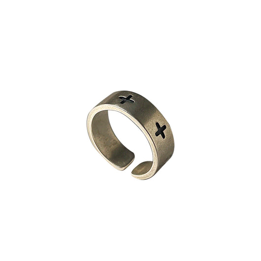 Anillo de Plata 925 con Cruz para Hombre y Mujer Ajustable - Image 3