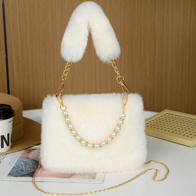 Bolso Bandolera de Peluche con Cadena de Moda - Image 14