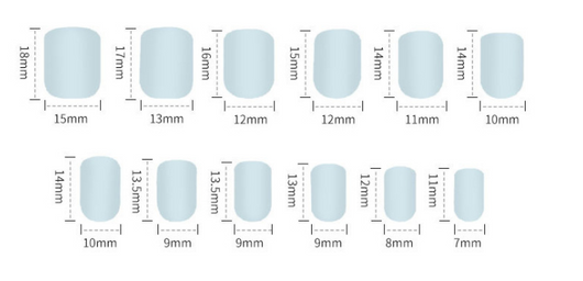 Uñas Postizas Removibles Diseño Fresa Corazón Mariposa Cortas - Image 28