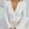Cardigan Ajustado Ombliguero Cuello Redondo Manga Larga