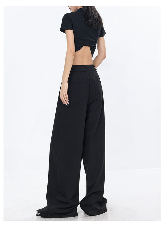 Pantalones Sueltos Negros Casuales para Mujer - Corte Recto - Image 23
