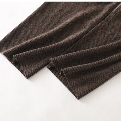 Pantalones de Lana Cintura Alta Relajados de Corte Recto - Image 19