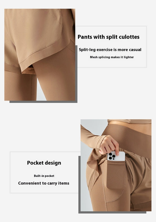 Leggins de Cintura Alta con Efecto Dos Piezas y Malla Antiexposición - Image 18