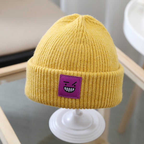 Gorro Tejido Infantil Colores Pastel con Etiqueta Expresiva - Estilo Coreano - Image 9