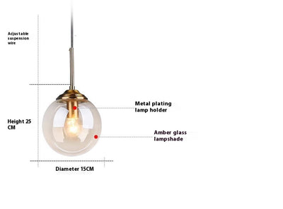 Lámpara de Techo Colgante Esférica de Cristal Moderno - Image 22