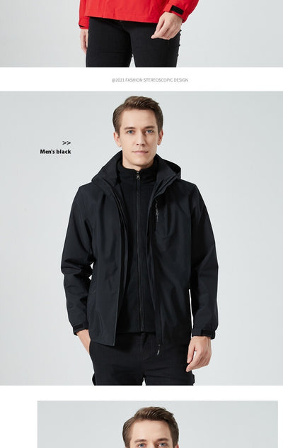 Chaqueta de Montaña 3 en 1 Desmontable Impermeable Unisex - Image 22