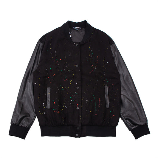 Chaqueta de Béisbol Hombre con Mangas Estampadas Efecto Tinta - Image 21