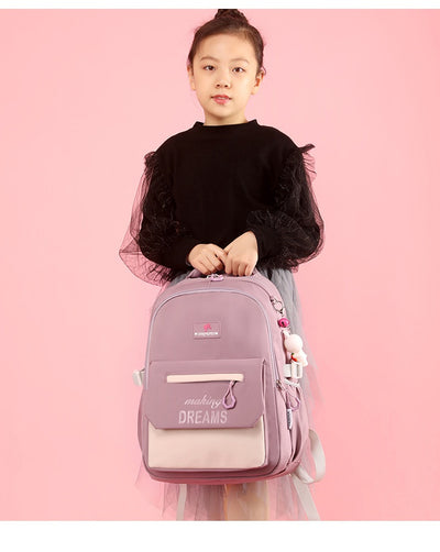 Mochila Escolar Ligera y de Gran Capacidad con Contraste de Colores - Image 15