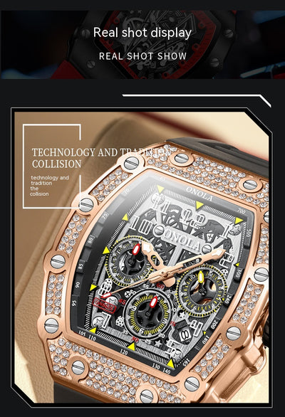 Reloj Mecánico Multifuncional con Diamantes - Elegancia y Precisión - Image 17