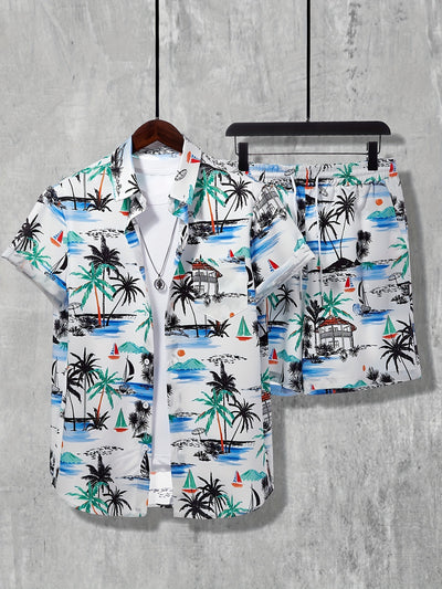 Conjunto Casual 3D Hombre: Camisa y Shorts Estampados - Image 2