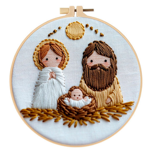 Kit de Bordado Vintage - Cruz Jesús Artesanal DIY - Image 3