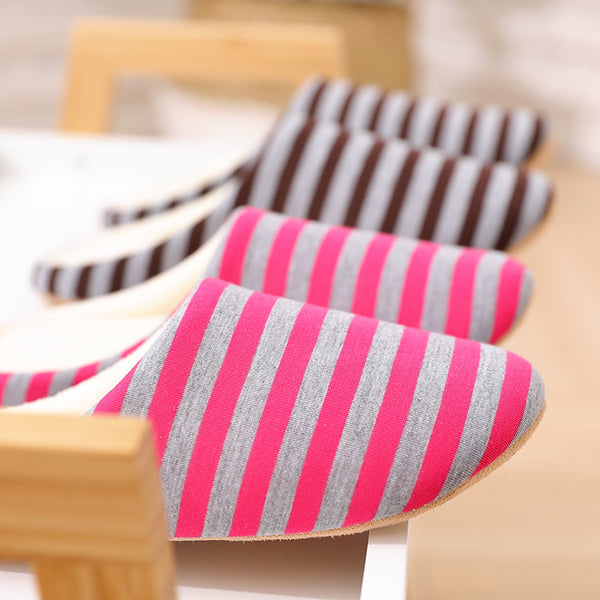 Pantuflas de Algodón Rayadas Japonesas - Comodidad Total para Casa