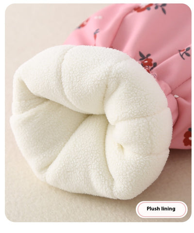 Abrigo Enterizo de Algodón Grueso para Bebé Niña - Pijama Invernal Cálido - Image 15