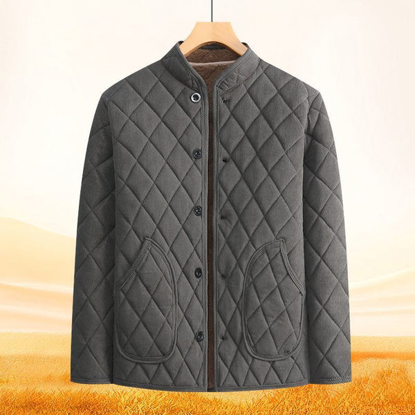 Chamarra de Algodón Grueso Forrada en Fleece para Hombre