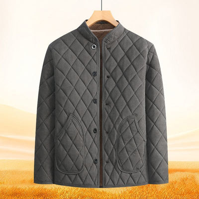 Chamarra de Algodón Grueso Forrada en Fleece para Hombre