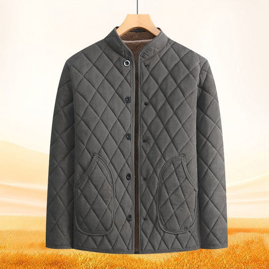 Chamarra de Algodón Grueso Forrada en Fleece para Hombre