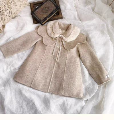 Abrigo Reversible de Lana y Cachemira para Niña Estilo Retro - Image 11
