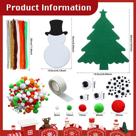 Set de 12 Piezas de Decoración Navideña - Árbol y Muñeco de Nieve - Image 10