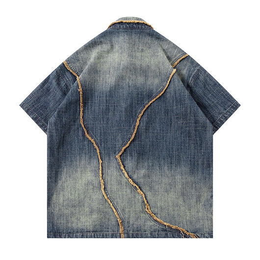 Camisa Denim Degradada Efecto Vintage para Hombre - Image 11