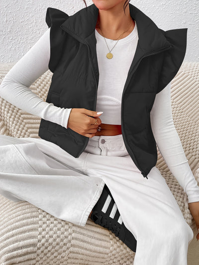 Chaleco Térmico Acolchado de Algodón con Cuello Alto Slim - Image 7