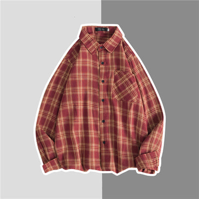 Camisa Tipo Jacket de Cuadros Flanela Estilo Americano para Hombre - Image 13