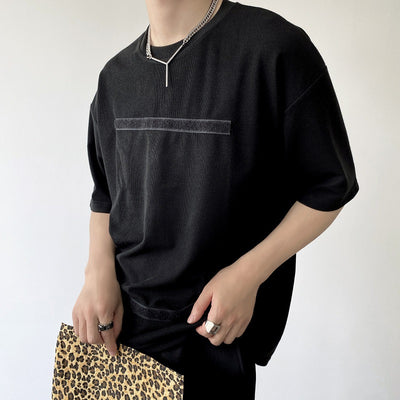 Camiseta Manga Corta Hombre con Parches Removibles Estampado Leopardo - Image 3
