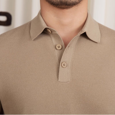 Polo de Cashmere Slim Fit con Solapa - Camisa Casual de Manga Larga - Image 9