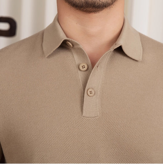 Polo de Cashmere Slim Fit con Solapa - Camisa Casual de Manga Larga - Image 9