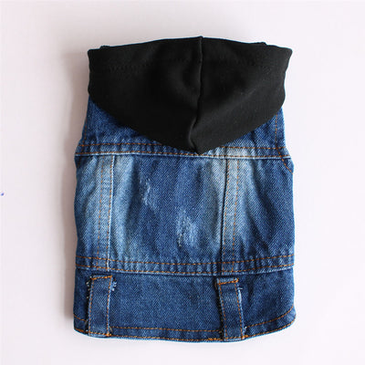 Abrigo Tejido con Capucha para Mascotas - Diseño Denim Primavera - Image 4