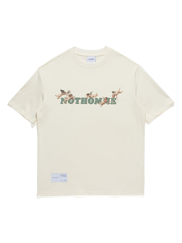 Camiseta Suelta Estampada de Manga Corta y Cuello Redondo - Image 7