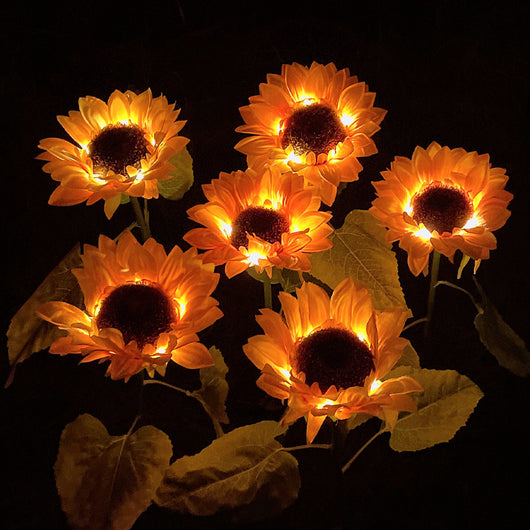 Lámpara Solar Decorativa Girasol Triple para Jardín y Exteriores - Image 10