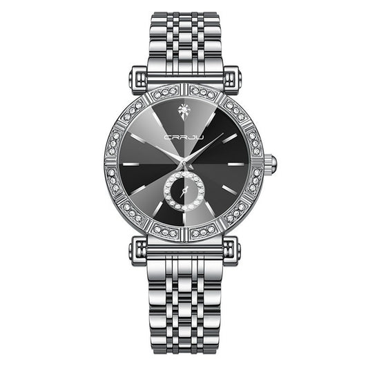 Reloj para Mujer con Correa de Acero y Diamantes Incrustados - Image 3