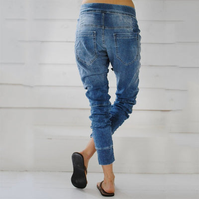 Pantalones Harem Denim con Cordones - Image 9