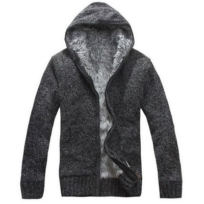 Cardigan con Capucha Coreano Slim Fit en Punto - Image 14