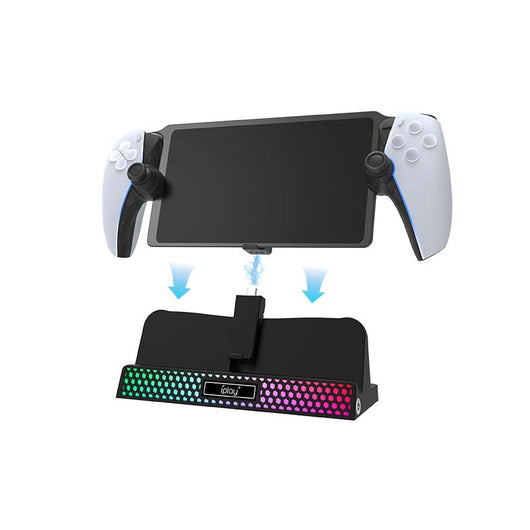 Base de Carga con Soporte Fijo y Lámpara RGB para Consolas de Juego - Image 4