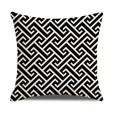 Funda de Almohada Lino Geometría Simple - Diseño Moderno para Sofá y Hogar - Image 49