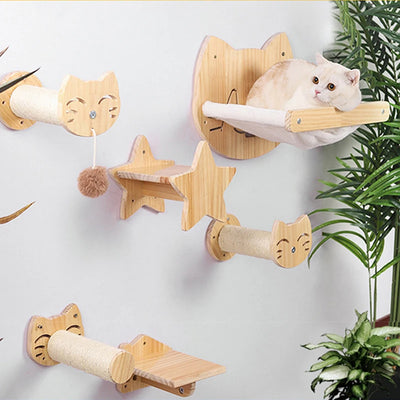 Árbol Rascador de Madera de Pino para Gatos - Sistema Modular de Pared - Image 16