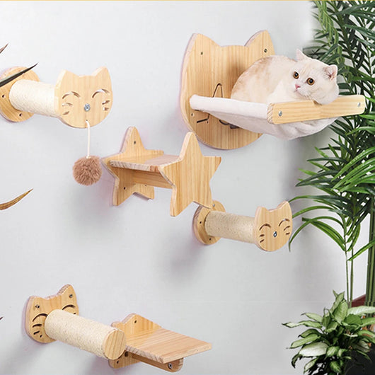 Árbol Rascador de Madera de Pino para Gatos - Sistema Modular de Pared - Image 16