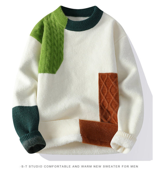 Suéter Casual Pesado Cuello Redondo para Hombre - Image 13