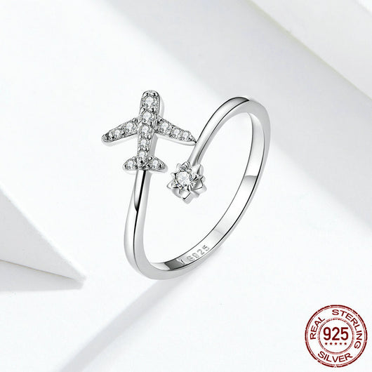 Anillo de Plata con Diseño de Avión - Joya Minimalista para Mujer - Image 7
