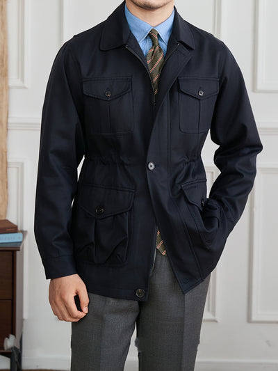 Chaqueta Safari Delgada con Control de Cintura para Hombre - Image 9