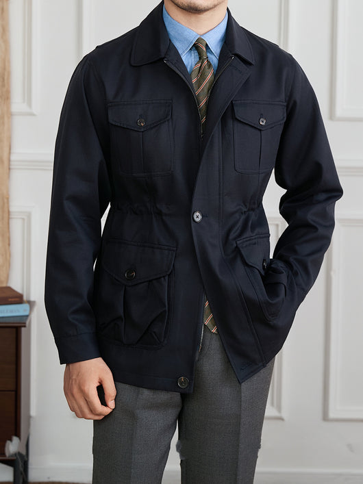 Chaqueta Safari Delgada con Control de Cintura para Hombre - Image 9